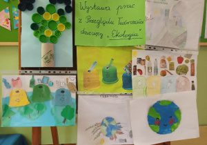 Wystawa prac z przeglądu twórczości dziecięcej: "Ekologia"