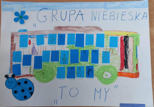 Praca wykonana przez dzieci z grupy III Niebieskiej z Przedszkola Miejskiego Nr 72 w Łodzi.