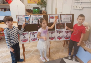 Dzieci prezentują wiadomości na temat Anglii.