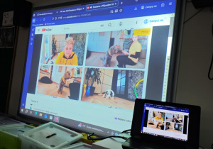 Dzieci oglądają "Sniadanie z PSYjaciółmi". Temat: Psie treningi to fajna zabawa.