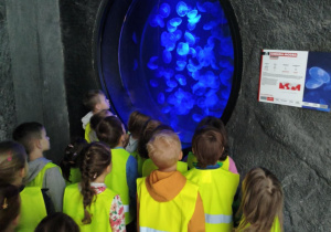 Dzieci podczas zwiedzania orientarium.