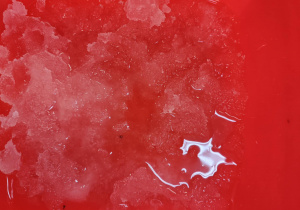 W misce znajduje się rozpuszczony śnieg.