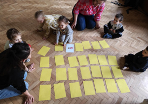 Dziecko poszukuje pary obrazków.