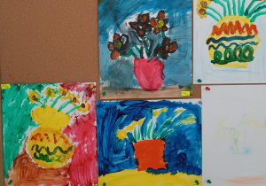 Prace plastyczne wykonane przez dzieci.