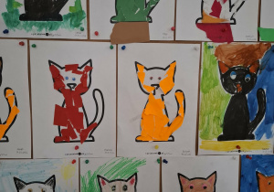 Prace plastyczne "Kot".