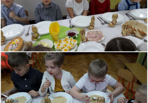 Dzieci z grupy II na Śniadaniu Wielkanocnym