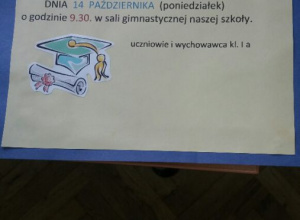 Udział w ślubowaniu klas I w Szkole Podstawowej Nr 113